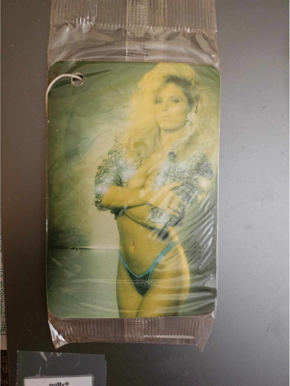 Vintage Penthouse magazine Pet  Air Freshener ~ UNOPENED ~ Blonde in silver